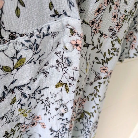 Some Days Lovin' Blue Floral Mini Button Dress - Picture 3 of 8